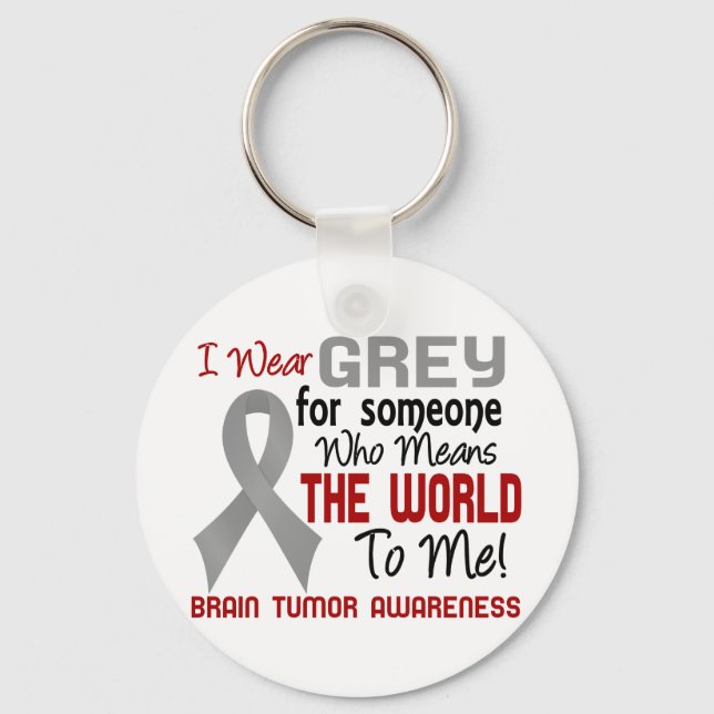 Means The World To Me 2 Brain Tumour Keychain (Front)