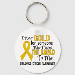 Means The World To Me 2 Childhood Cancer Keychain