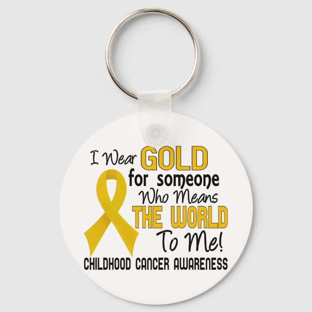 Means The World To Me 2 Childhood Cancer Keychain (Front)