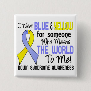 Means The World To Me 2 Down Syndrome Inch Square Button