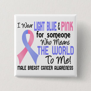 Means The World To Me 2 Male Breast Cancer Inch Square Button
