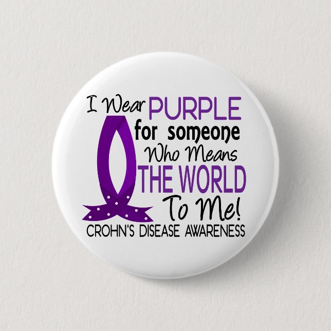 Means The World To Me Crohn's Disease 2 Inch Round Button (Front)