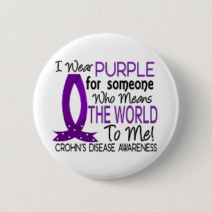 Means The World To Me Crohn's Disease 2 Inch Round Button