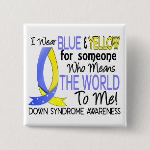 Means The World To Me Down Syndrome 2 Inch Square Button
