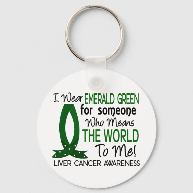 Means The World To Me Liver Cancer Keychain (Front)