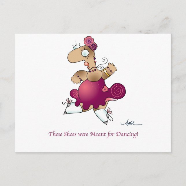 MEANT FOR DANCING! Postcard by April McCallum (Front)