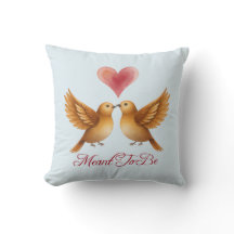Meant To Be love birds heart wedding anniversary