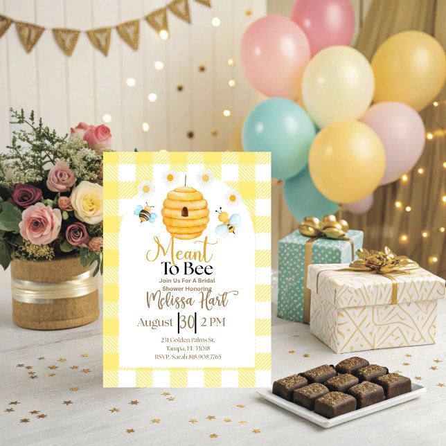 Meant to Bee Bridal Shower Invitation  (Meant to Bee Bridal Shower Invitation. )