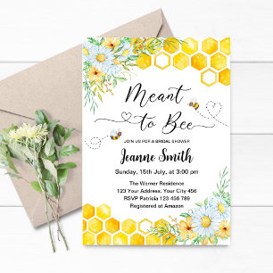Meant to bee bridal shower invitation