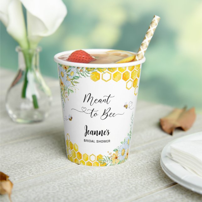 Meant to bee bridal shower paper cups (Insitu)