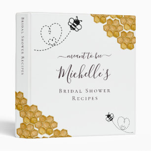 Meant to Bee Bridal Shower Recipe Binder