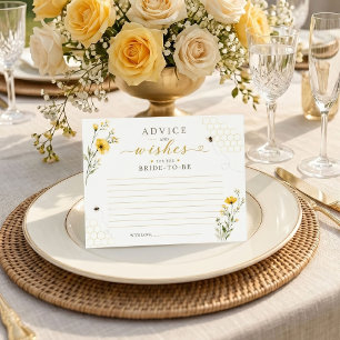 Meant to Bee Bridal Shower Recipe Card