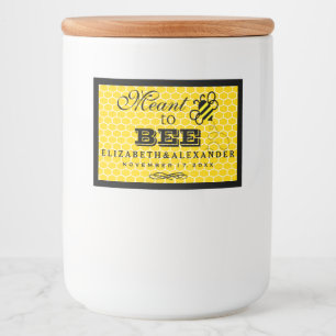 Meant To Bee Custom Wedding Guest Favour Label