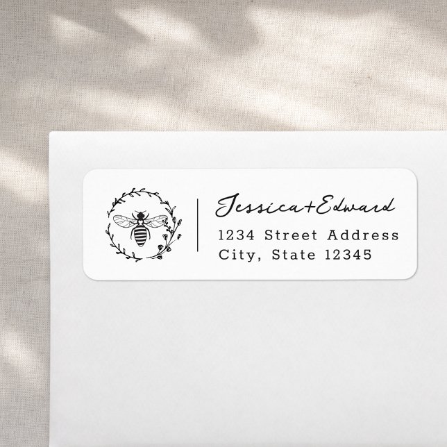Meant to Bee Custom Wedding Return Address Labels (Creator Uploaded)