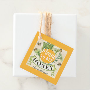 Meant To Bee Honey Bees Cute Wedding Favour Tags