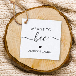 Meant to Bee Honey Gift Tag, Wedding Tag, Kraft Favour Tags