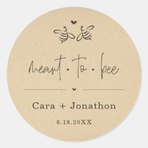 Meant to Bee Honey Jar Favour / Seed Packet Sticke Classic Round Sticker