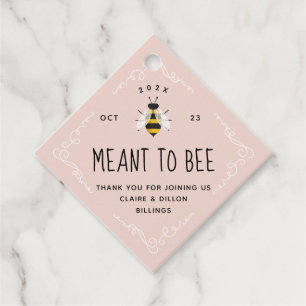 Meant to Bee Honey Wedding Favour Tag
