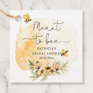 Meant To Bee Honeybee Floral Bridal Shower Favour Tags