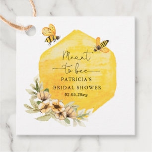 Meant To Bee Honeybee Floral Bridal Shower Favour Tags