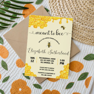 Meant to Bee!  Honeybee, Honey, Bridal Shower Invitation