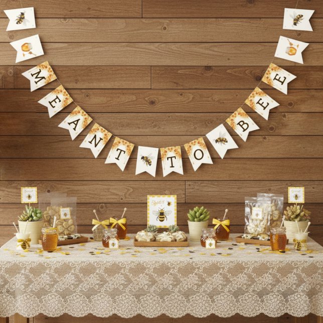 Meant to Bee Honeycomb Honey Drip Bridal Shower Bunting Flags (Meant to Bee Honeycomb Honey Drip Bridal Shower Bunting Flags
)