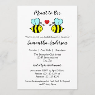 Meant to Bee - Invitation à la douche nuptiale