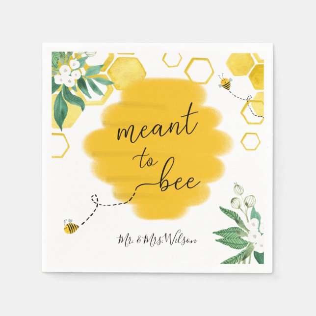 Meant to Bee Paper Napkin (Front)