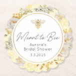 Meant to bee sticker. Bee bridal shower Paper Coaster<br><div class="desc">Meant to bee sticker. Bee bridal shower Paper Coaster
Matching items available.</div>