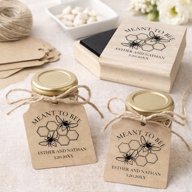 Meant to Bee Wedding Favour Rubber Stamp (Creator Uploaded)