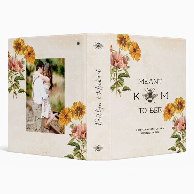 Meant to Bee Wedding Planner Album Organizer Binder (Background)