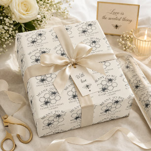 Meant to Bee Wedding Wrapping Paper