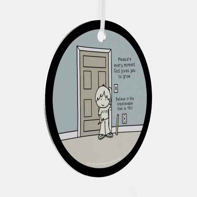 Measurable Moments Metal Ornament (Front Right)