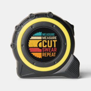 Measure Cute Swear Repeat Funny Handyman Dad 1