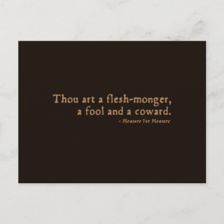 Measure For Measure Insult Postcard