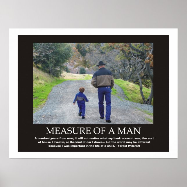 Measure of a Man Inspirational Quote Poster (Front)