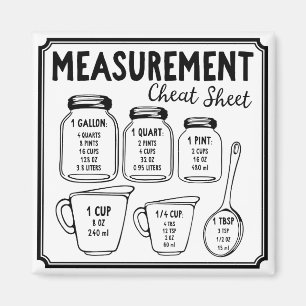 Measurement Cheat Sheet Magnet