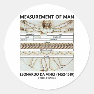 Measurement Of Man Classic Round Sticker