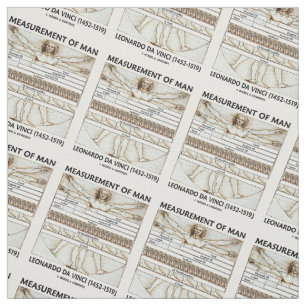 Measurement Of Man Vitruvian Man da Vinci Fabric