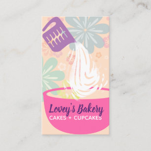 Measuring cup pouring splash baking bakery business card