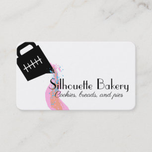 Measuring cup splash bakery baking pastry chef business card