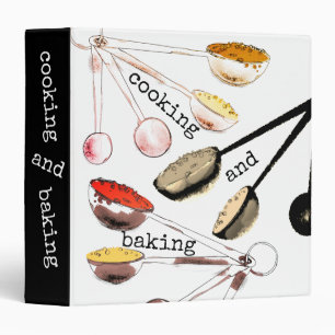 Measuring spoons cooking baking recipe binder