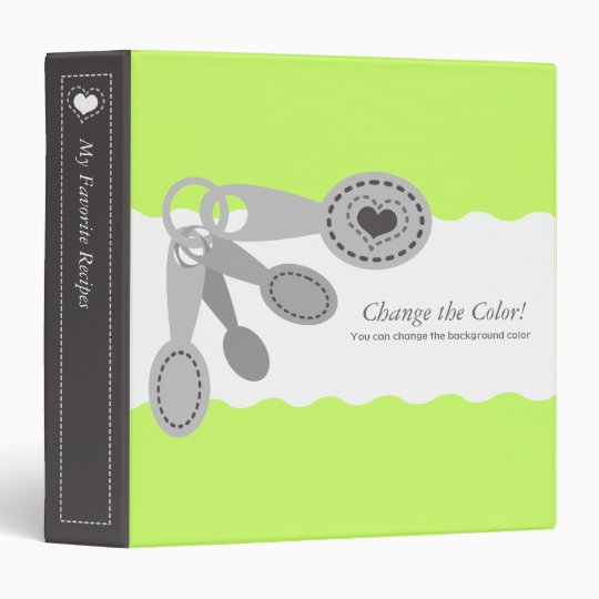 Measuring spoons heart recipe cookbook binder