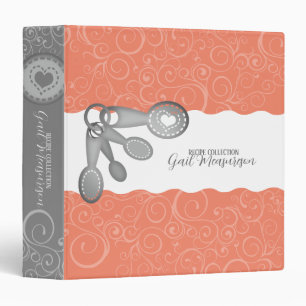 Measuring spoons heart recipe cookbook binder