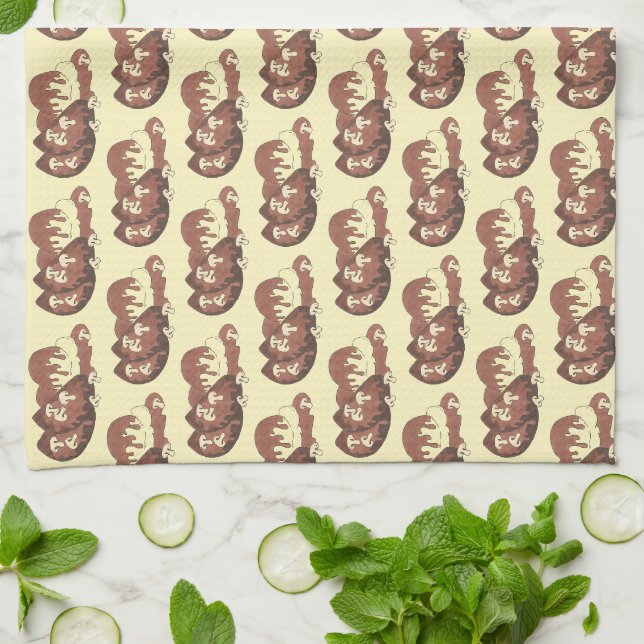 Meat and Potatoes Meatloaf Mushroom Gravy Cooking Kitchen Towel (Folded)