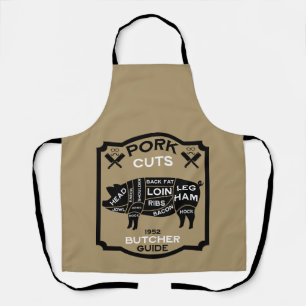 Meat Cut Farmhouse Kitchen Decor Apron