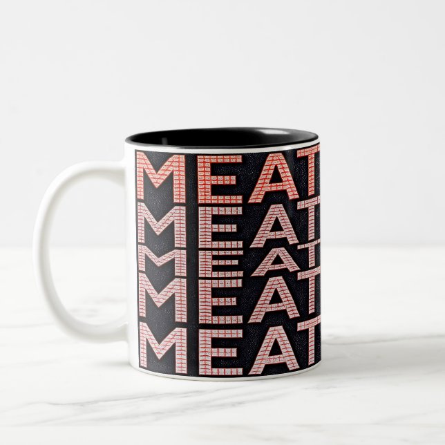 Meat Eater  Two-Tone Coffee Mug (Left)