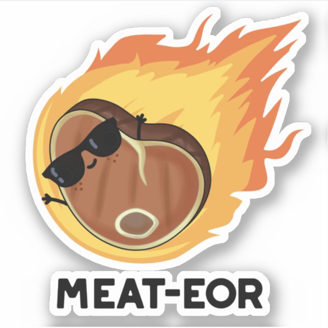 Meat-eor Funny Meat Steak Pun  (Front)