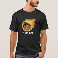 Meat-eor Funny Meat Steak Pun Dark BG