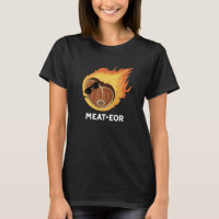 Meat-eor Funny Meat Steak Pun Dark BG